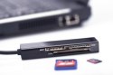 EDNET Czytnik kart 4-portowy USB 2.0 HighSpeed (Compact Flash, SD, Micro SD/SDHC, Memory Stick), czarny
