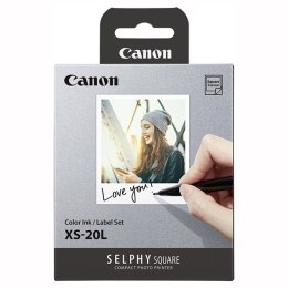 Canon XS-20L papier + ink, XS-20L, foto papier, samoprzylepny, 4119C002, biały, 20 szt., termosublimacyjny,Canon SELPHY Square Q