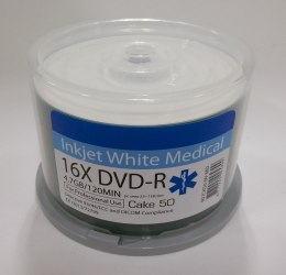 TRAXDATA RITEK DVD-R 4,7GB 16X PRINTABLE MEDICAL CAKE*50 907CK50-IW-MD
