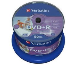 VERBATIM DVD+R 4,7GB 16X PRINTABLE CAKE*50 43512