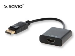 Kabel adapter Savio CL-55/B DisplayPort M - HDMI A F, worek