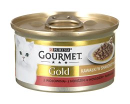 Gourmet Gold Sauce Delight z wołowiną - mokra karma dla kota - puszka - 85 g