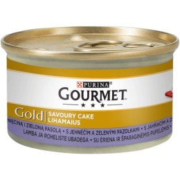 Gourmet Gold Savoury Cake jagnięcina i zielona fasola - mokra karma dla kota - 85 g