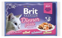 BRIT Premium Cat Jelly Fillet Dinner Plate - mokra karma dla kota - 4x85 g