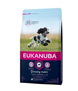EUKANUBA Growing Puppy Medium Breed - sucha karma dla szczeniąt średnich ras - 3 kg