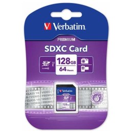 Verbatim Karta pamięci Secure Digital Card Premium U1, 128GB, SDXC, 44025, UHS-I U1 (Class 10)