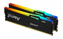 Kingston Pamięć DDR5 Fury Beast RGB 32GB(2*16GB)/5600 CL36 czarna EXPO