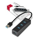 AXAGON HUE-S2B Hub 4-portowy USB 3.2 Gen 1 charging hub, 30cm kabel, microUSB dodatkowe zasilanie