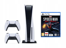 Konsola SONY PlayStation 5 GoW + Dodatkowy kontroler DualSense + Marvel’s Spider-Man: Miles Morales
