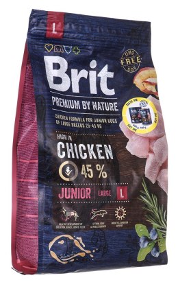 BRIT Premium By Nature Junior L - sucha karma dla szczeniąt dużych ras - 3 kg