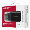 AXAGON ACU-PD22 Ładowarka sieciowa PD 22W, 1x port USB-C, PD3.0/QC3.0/AFC/FCP/Apple