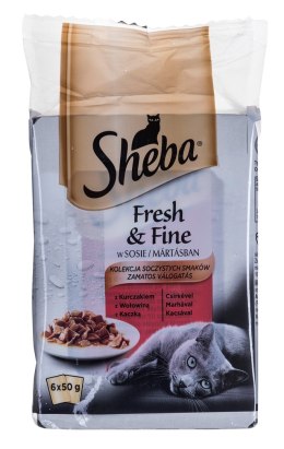 SHEBA Fresh & Fine mięsne dania w sosie - mokra karma dla kota - 6x50 g