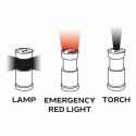 Lampa biwakowa 3w1, 3xAA, aluminium, czarna, 3 typy oświetlenia