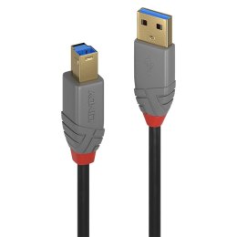 Kabel USB 3.0 LINDY Typ A to B Cable, Anthra Line 0,5m Black
