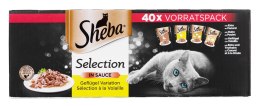 SHEBA Selection in Sauce smaki drobiowe - mokra karma dla kota - 40x 85g (multipak x1)