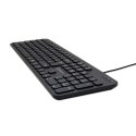 Powerton WPK102, klawiatura Slim CZ/SK, klasyczna, przewodowa (USB), czarna, cicha