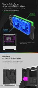 Zalman Obudowa S5 WHITE ATX Mid Tower PC Case RGB fan TG