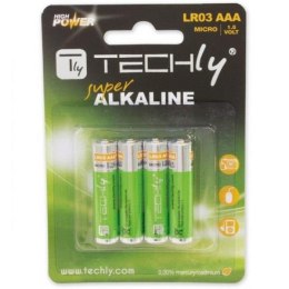 Baterie alkaliczne Techly 1,5V AAA LR03 4szt.