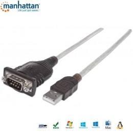 Kabel adapter Manhattan USB/COM RS232 0,45m