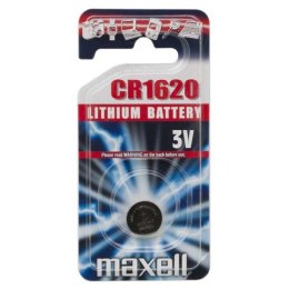Bateria litowa, guzikowa, CR1620, 3V, Maxell, blistr, 1-pack
