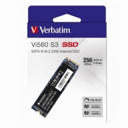 Dysk SSD wewnętrzny Verbatim wewnętrzny M.2 SATA III, 256GB, Vi560, 49362, 560 MB/s-R, 460 MB/s-W