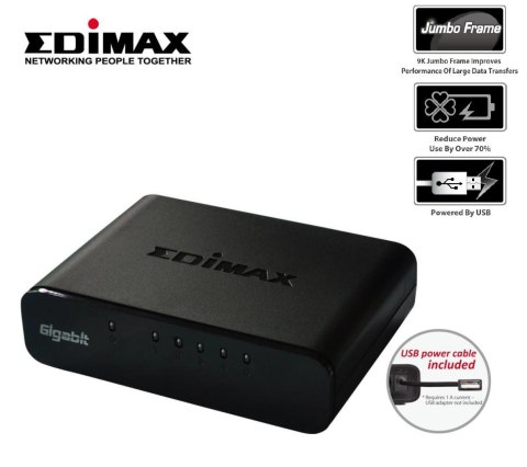 Switch niezarządzalny Edimax ES-5500G V3 5x10/100/1000 Mbps USB