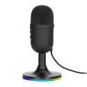 Marvo, gamingowy mikrofon, MIC-06, czarny, Podświetlenie RGB, wejście słuchawkowe
