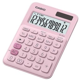 Casio Kalkulator MS 20 UC PK, różowa, 12 miejsc, podwójne zasilanie