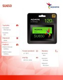 Adata Dysk SSD Ultimate SU650 120GB 2.5 S3 3D TLC Retail