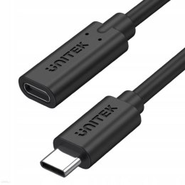 Kabel USB-C Unitek C14086BK-1M Przedłużacz, 10Gbps, 4K, PD 100W, M/F, 1m
