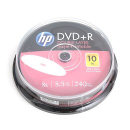 HP DVD+R DL 8,5GB 8X DOUBLE LAYER FF WHITE INKJET PRINTABLE CAKE*10 14263 / 69306