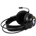 Marvo HG8935, słuchawki z mikrofonem, regulacja głośności, czarna, podświetlona, USB