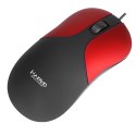 Mysz przewodowa, Marvo DMS002RD, czarno-czerwona, optyczna, 1200DPI