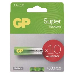 Bateria alkaliczna, AA (LR6), AA, 1.5V, GP, Folia, 10-pack, SUPER