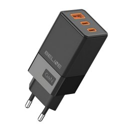 Beline Ładowarka sieciowa 65W GaN 2xUSB-C+USB-A bez kabla Czarna