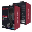 Marvo, gamingowy mikrofon, MIC-06, czarny, Podświetlenie RGB, wejście słuchawkowe