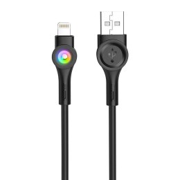 Kabel USB do Lightning Foneng X59 LED, 3A, 1m (czarny)