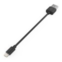 Kabel USB-A do Lightning Cygnett 12W 0.1m (czarny)