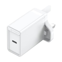 Ładowarka sieciowa USB-C Vention FADW0-UK 20W UK biała