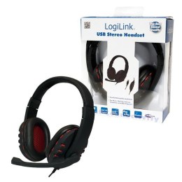Słuchawki stereo LogiLink HS0033 z mikrofonem HQ