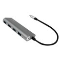 LogiLink Hub 4xUSB 3.1, USB-C, aluminiowa obudowa