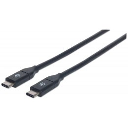 Kabel Manhattan USB 3.2 Gen2 M/M 0,5m czarny