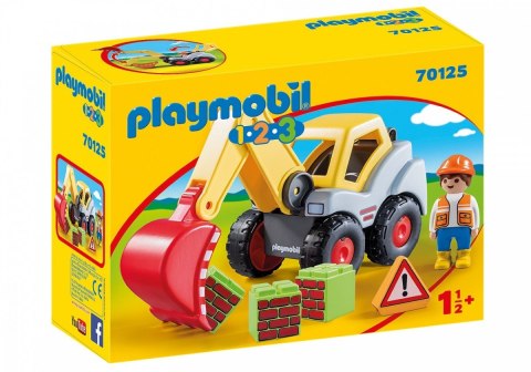 Playmobil Zestaw z figurkami 1.2.3 70125 Koparka