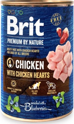 BRIT Premium By Nature Kurczak i serca puszka 400g