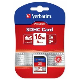 Verbatim Karta pamięci Secure Digital Card Premium U1, 16GB, SDHC, 43962, UHS-I U1 (Class 10)