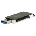 Apacer USB flash disk, USB 3.0, 64GB, AH350, czarny, AP64GAH350B-1, USB A, z wysuwanym złączem