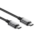 Kabel USB-C do USB-C Rocoren Retro Series, 100W, 3m (szary)