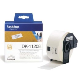 Brother etykiety papierowe 38mm x 90mm, biała, 400 szt., DK11208, do drukarek typu QL