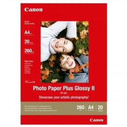 Canon Photo Paper Plus Glossy, PP-201 A4, foto papier, połysk, 2311B019, biały, A4, 260 g/m2, 20 szt., atrament