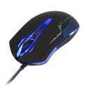 Mysz przewodowa USB, E-blue Auroza, czarna, optyczna, 3500DPI
